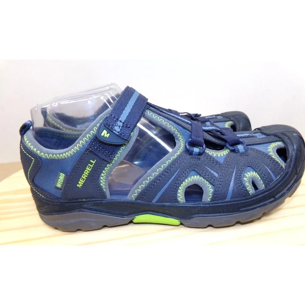 Merrell Hydro Hiking Sandals Mens Blue‎ Size 6 W Adjustable Water Shoes MY53375